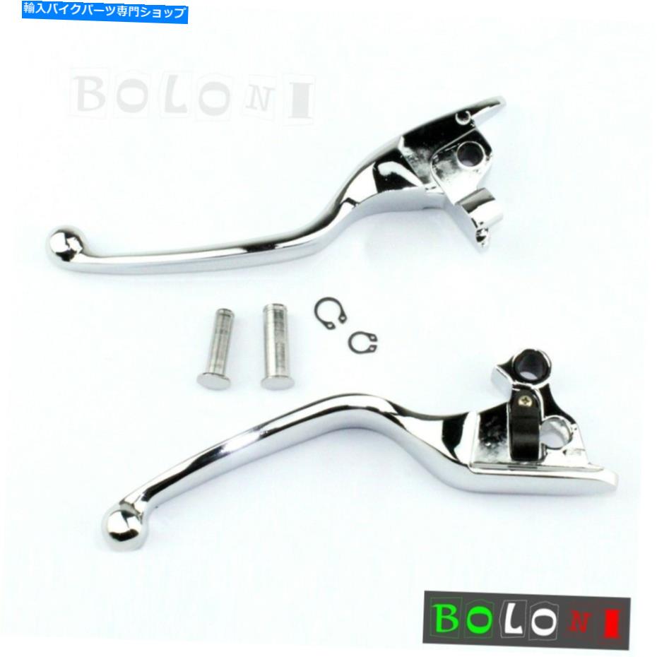 クロームパーツ 2倍クロムアルミニウムブレーキクラッチレバーグリップハーリーツーリングストリートグライドフリード 2x Chrome Aluminum Brake Clutch Levers Grip For Harley Touring Street Glide FLHX【並行輸入品】 26,467円