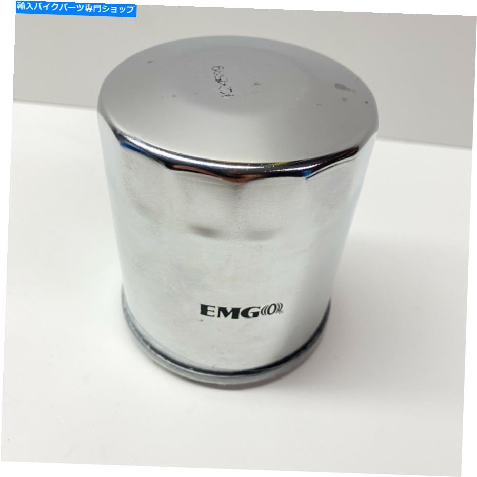 クロームパーツ Harley Emgoスピンオンオイルフィルタークローム10-82400、63796-77A Harley Emgo Spin On Oil Filter Chrome 10-82400, Replaces 63796-77A【並行輸入品】