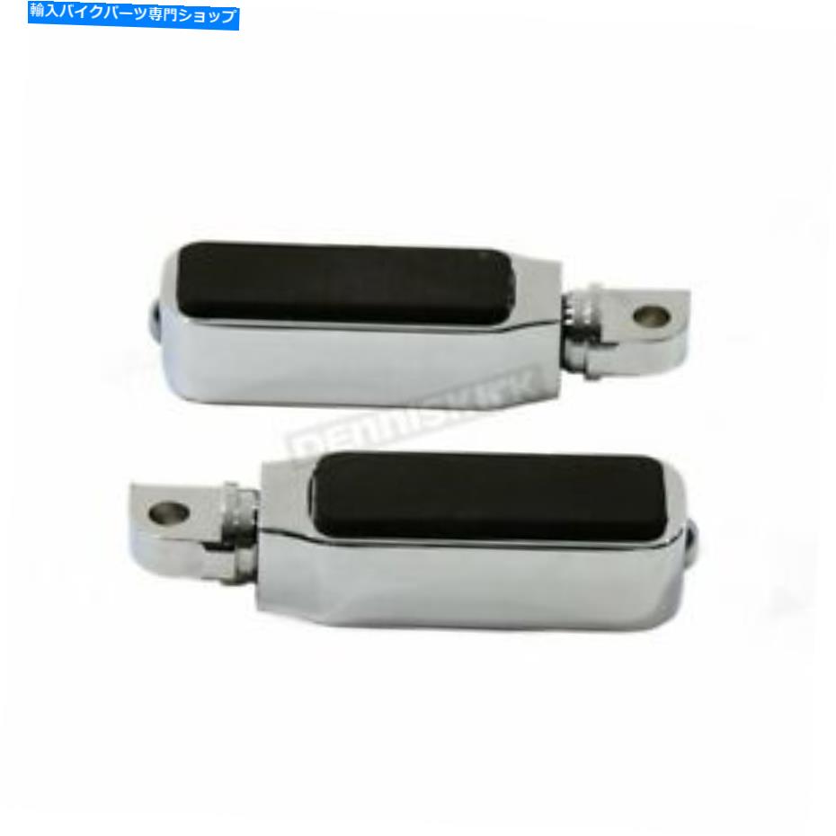 クロームパーツ Wyatt Gatling Chrome SluggerスタイルのフットペッグW /長方形のゴムインレイ - 27-0935 Wyatt Gatling Chrome Slugger Style Footpegs w/Rectangular Rubber Inlay - 27-0935【並行輸入品】|Us Custom Parts Shop USDM