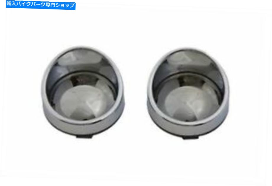 クロームパーツ クロムターンシグナルベゼルスモークミラーフィットハーレーダビッドソン2000-2007 Chrome Turn Signal Bezel Smoke Mirrored fits Harley Davidson 2000-2007【並行輸入品】|Us Custom Parts Shop USDM