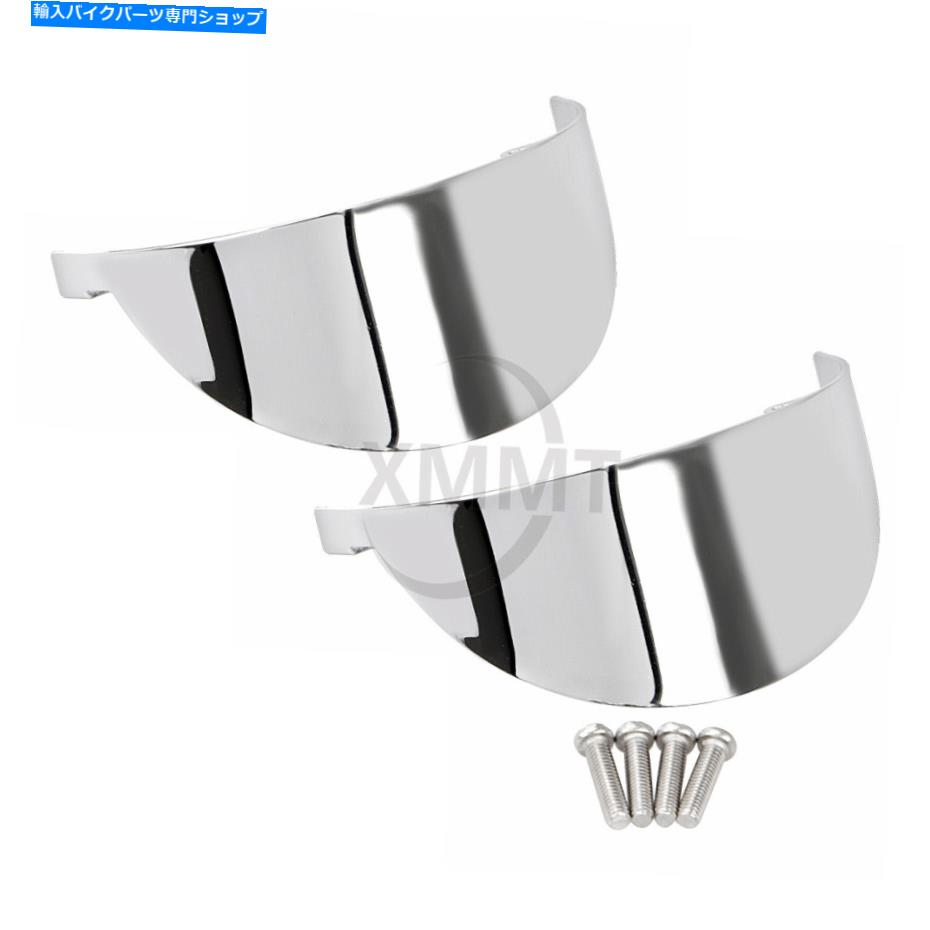 クロームパーツ Chromeフロントターン信号ライトバイザーW /ハーリーDavidson Road Glideのマウント Chrome Front Turn Signal Light Visors w/ Mounting For Harley Davidson Road Glide【並行輸入品】|Us Custom Parts Shop USDM