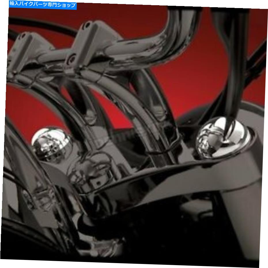 クロームパーツ Chrome Accessories Domedフォークキャップカバー - 82-223 Show Chrome Accessories Domed Fork Cap Covers - 82-223【並行輸入品】