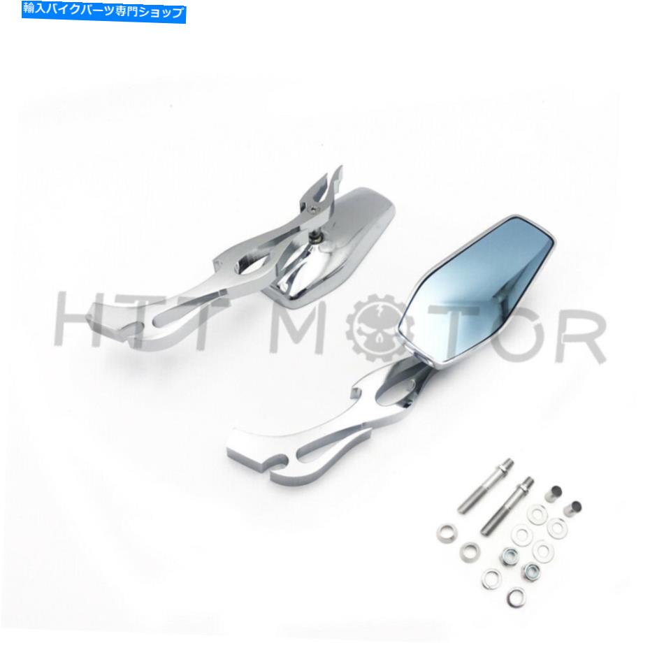 クロームパーツ Harleyオートバイクルーズのためのクロムテーパーティアドロップバックショートステムミラー CHROME TAPERED TEARDROP REARVIEW SHORT STEM MIRRORS FOR HARLEY MOTORCYCLE CRUISE【並行輸入品】