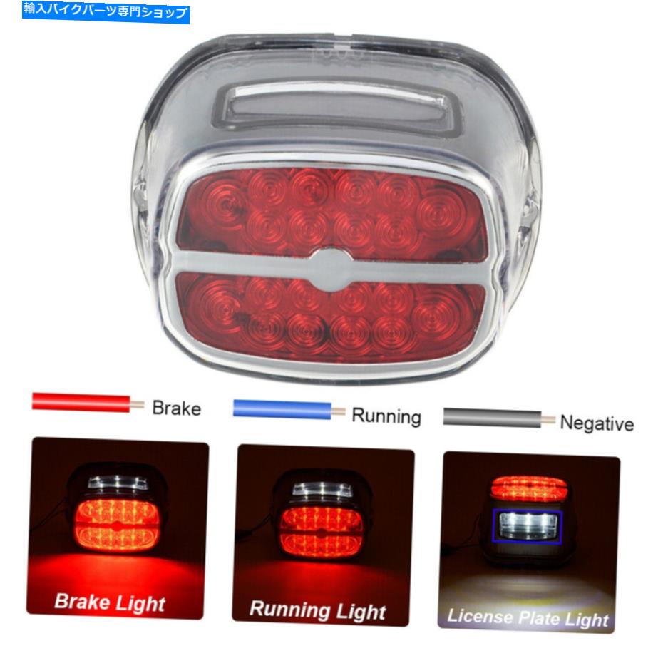 クロームパーツ LEDテールライトレッドレンズクロームケースフィットハーレーツーリングElectra Glide 1999-19 LED Tail Light Red Lens Chrome Case Fit for Harley Touring Electra Glide 1999-19【並行輸入品】
