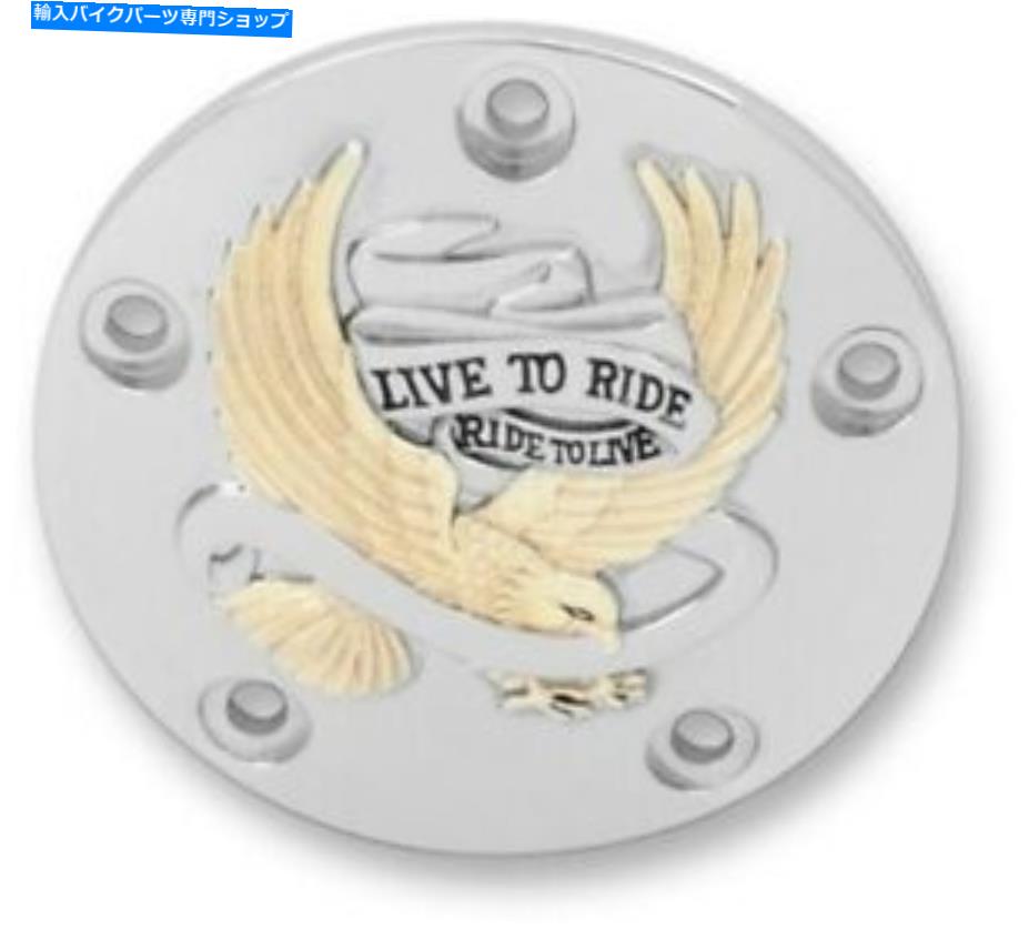 クロームパーツ Chrome Gold LiveにライブタイマーポイントカバーハーレーツインカムDyna Softail 99-17 Chrome Gold Live to Ride Timer Points Cover Harley Twin Cam Dyna Softail 99-17【並行輸入品】