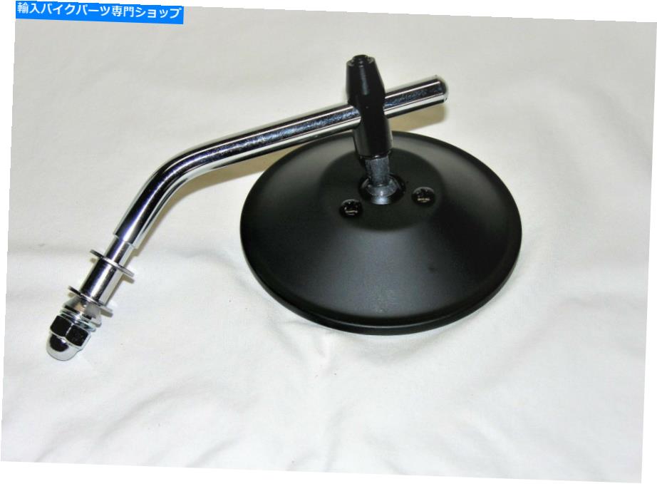 クロームパーツ サテンブラック4インチミラーWIHクロムステム＆ハードウェアHD、ボバー、カスタム Satin Black 4 Inch Mirror wih Chrome Stem & Hardware HD, Bobber, Custom【並行輸入品】