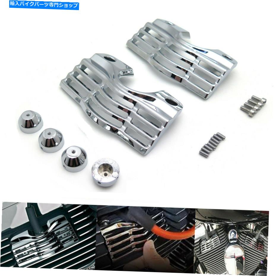 クロームパーツ スロット付きカバースパークプラグヘッドfor Harley Flhr / T / X FLTR Road King Trikes Parts Slotted Covers Spark Plug-Head For Harley FLHR/T/X FLTR Road King Trikes Parts【並行輸入品】
