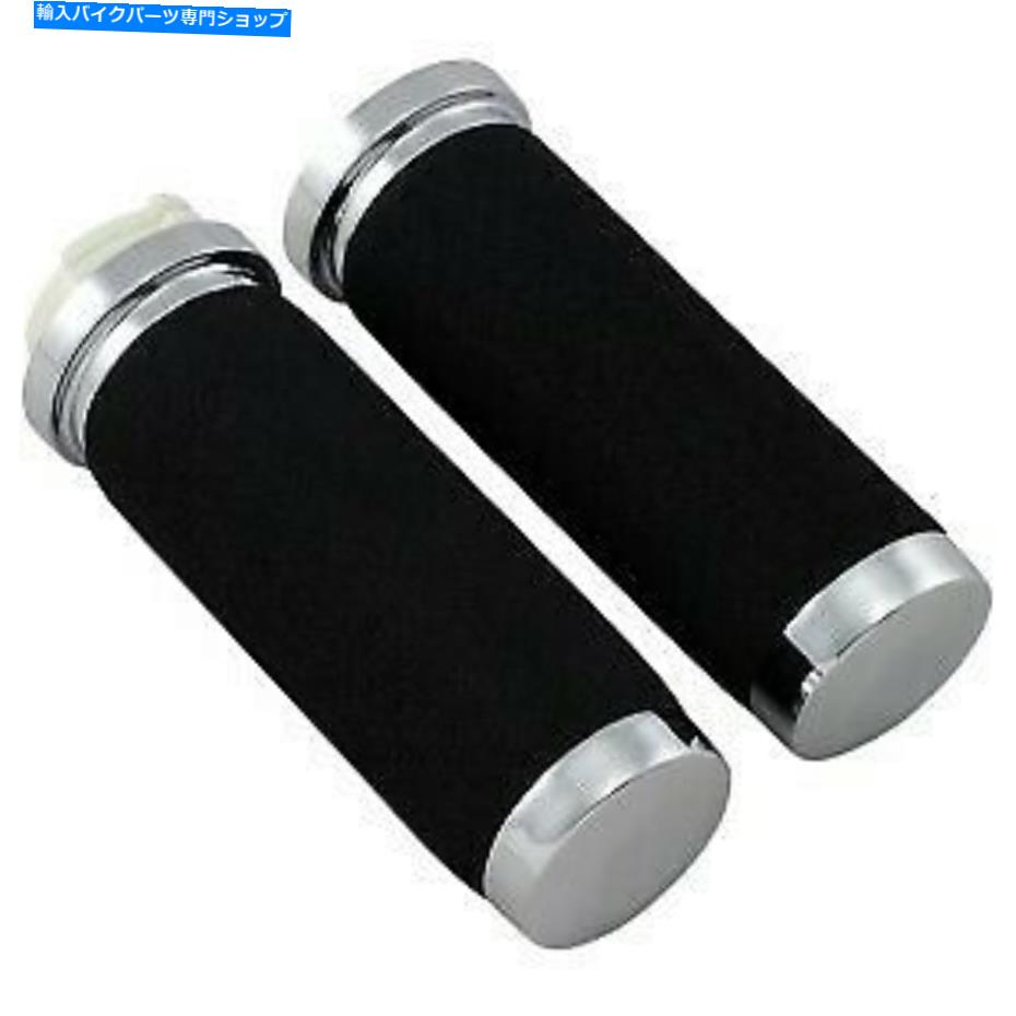 クロームパーツ ドラッグスペシャリークローム＆ブラックフォームサンダンスハンドグリップハーレーケーブルOP Drag Specialties Chrome & Black Foam Sundance Hand Grips for Harley Cable Op【並行輸入品】 28,587円
