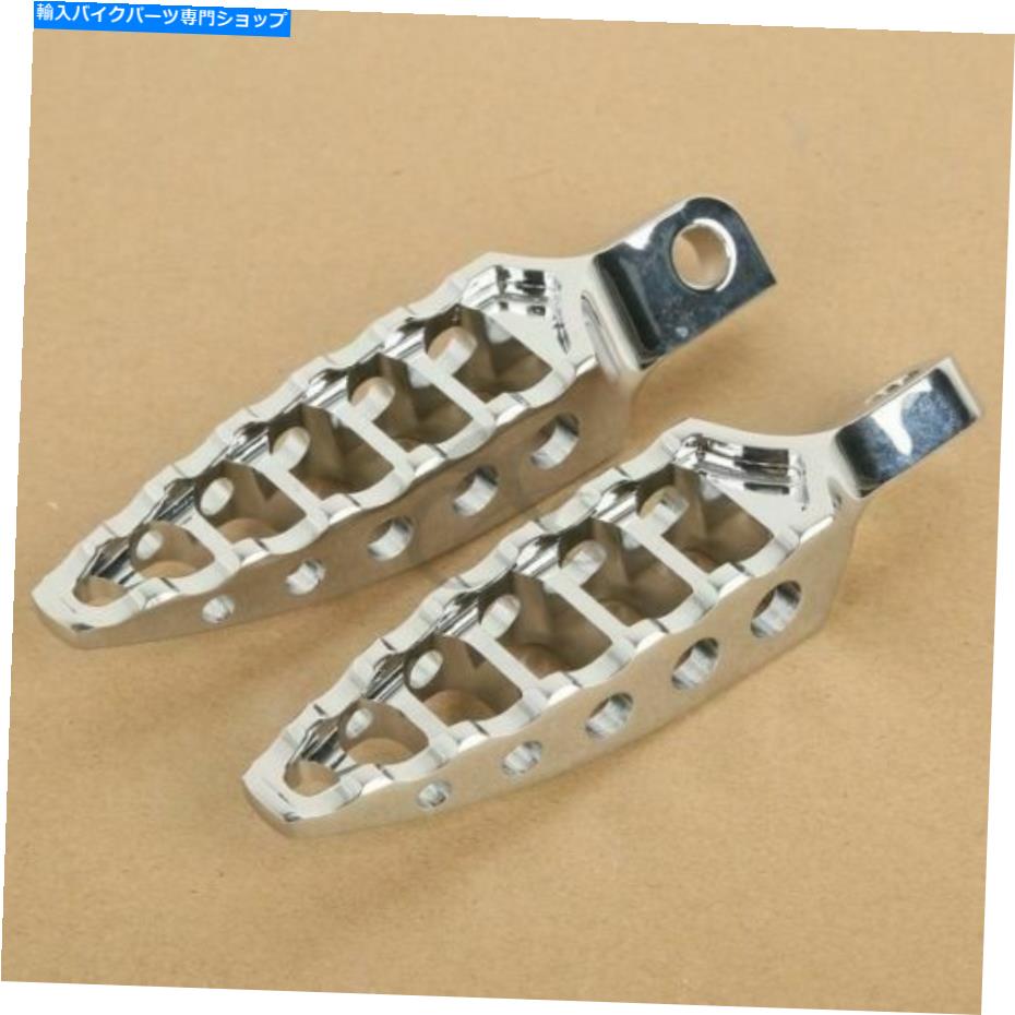 クロームパーツ ハーレーツーリングロードキンググライドダイナ脂肪ボブのためのクロムフットペグの足PEGフィット Chrome Footpegs Foot Peg Fit For Harley Touring Road King Glide Dyna Fat Bob【並行輸入品】