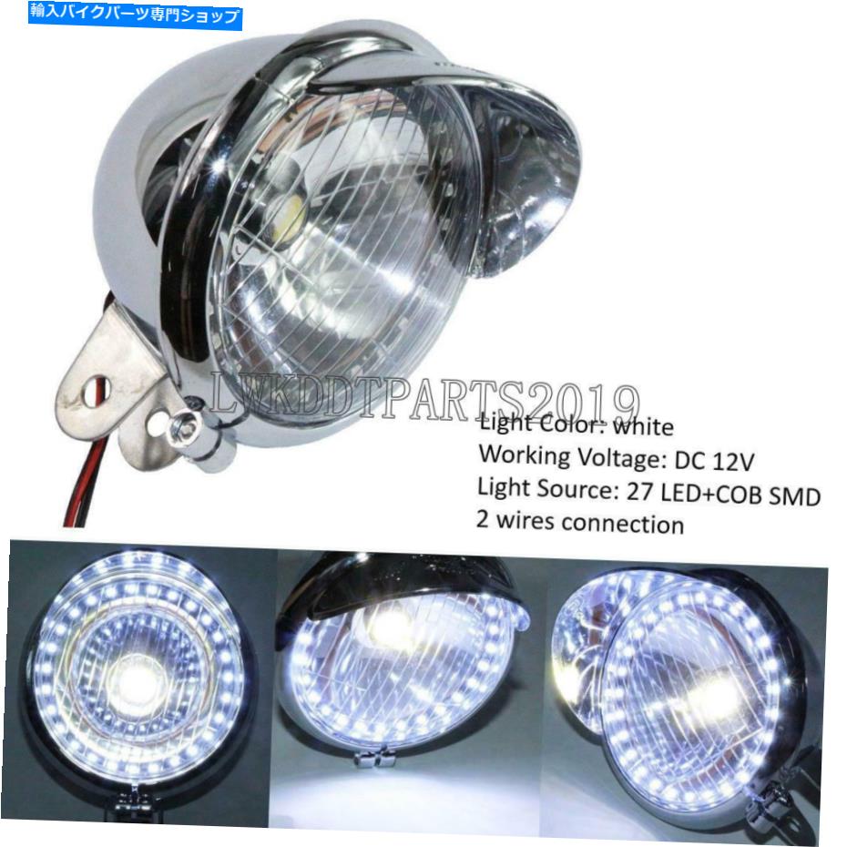 クロームパーツ LWKDDTクロームLEDフォグライトエンジェルの目C50 M109R M50 M109R M50 M90 / 95 LWKDDT Chrome LED Fog Light Angel Eyes For Suzuki Boulevard C50 M109R M50 M90/95【並行輸入品】