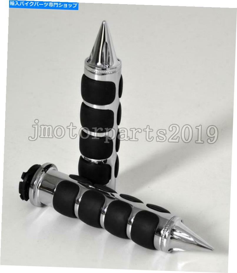 クロームパーツ ヤマハレイダーロードスターS XV 1700 1600のための1 ''クロムスパイクハンドグリップ 1'' Chrome Spike Hand Grips for Yamaha Raider Road Star S XV 1700 1600 A S 1900C【並行輸入品】 27,412円