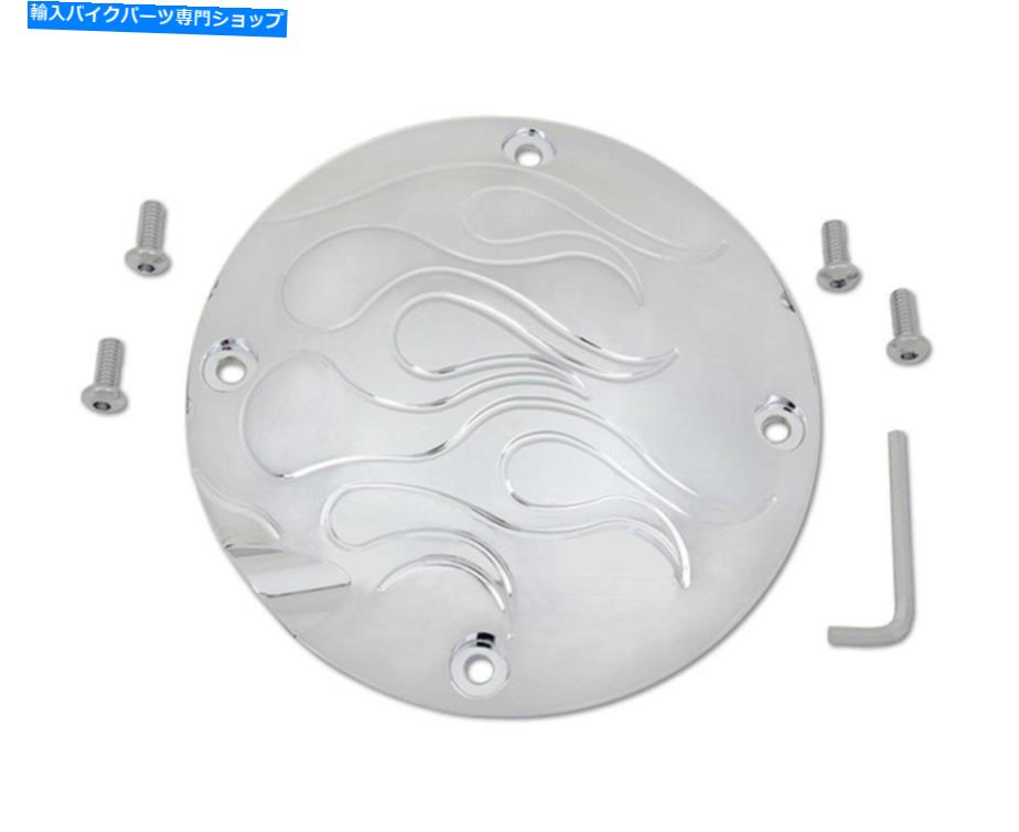 クロームパーツ 1994-03ハーリースポーツスターXLのためのV-Twin Chrome Flameクラッチ検査カバー V-Twin Chrome Flame Clutch Inspection Cover for 1994-03 Harley Sportster XL【並行輸入品】