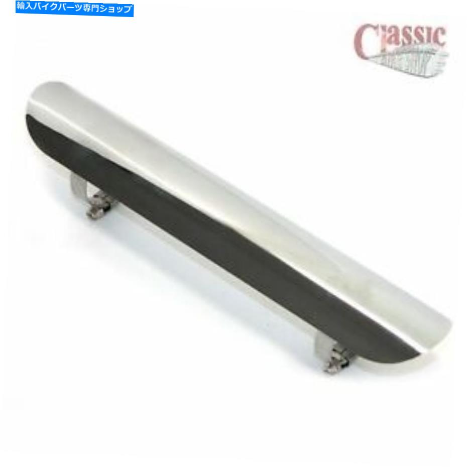 クロームパーツ 12 'インチクロームメッキ排気ヒートシールドは注文のオートバイに収まります 12'' Inch Chrome plated Exhaust Heatshield fits custom motorcycles【並行輸入品】