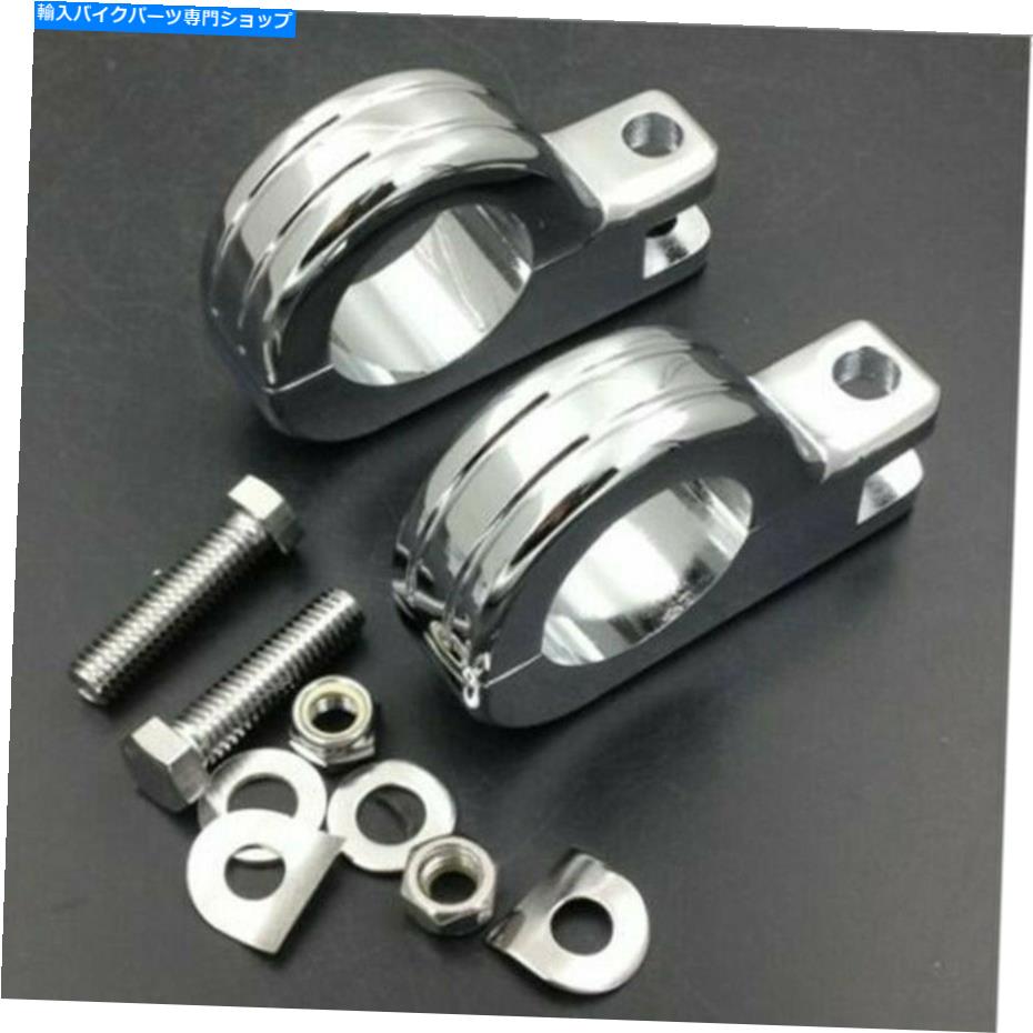 クロームパーツ オートバイクローム1 1/2 '' 38mmエンジンガード高速道路足ペグマウントクランプボバー Motorcycle Chrome 1 1/2'' 38mm Engine Guard Highway Foot peg Mount Clamps Bobber【並行輸入品】