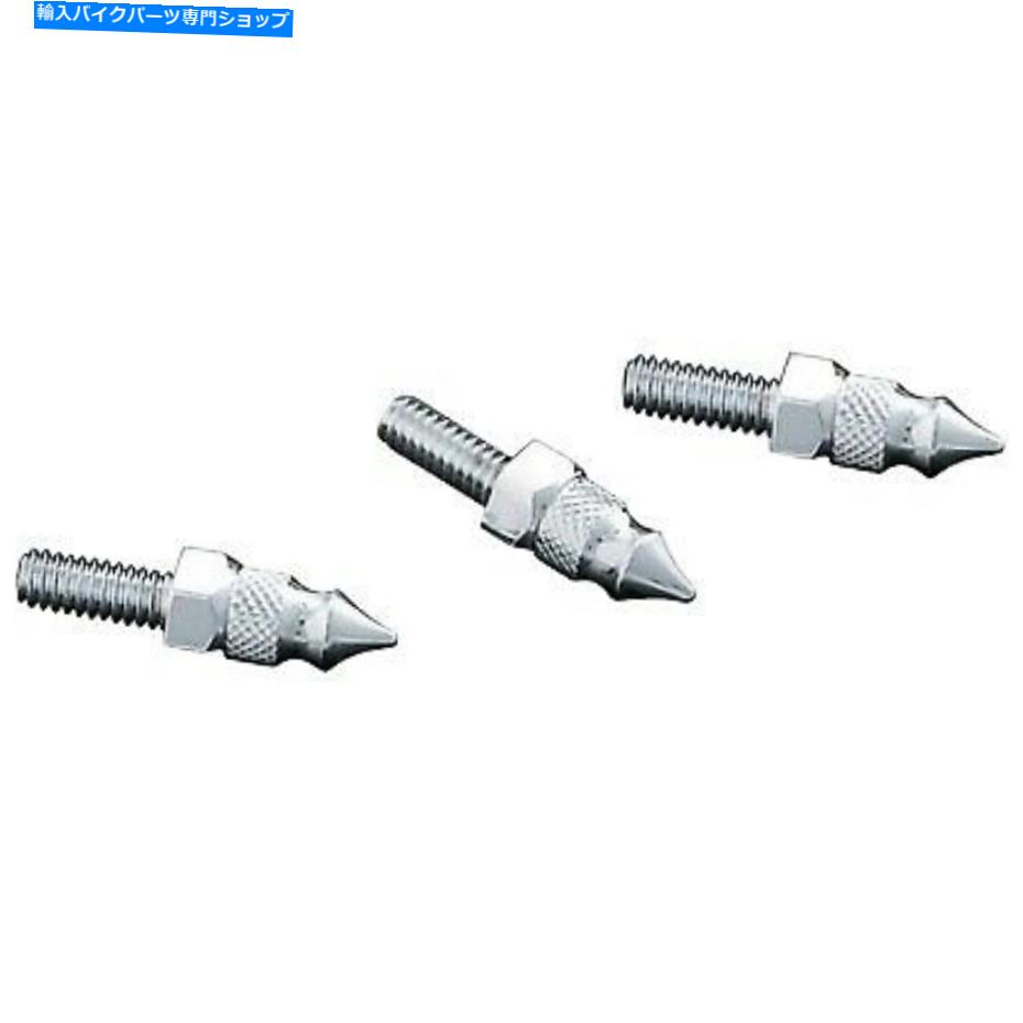 クロームパーツ 1369 Harley Flht Flhx Flhtkのための1369 Chrome CNCアルミニウム風防ガラスマウントスパイク 1369 Chrome CNC Aluminum Windshield Mounting Spikes For Harley FLHT FLHX FLHTK【並行輸入品】