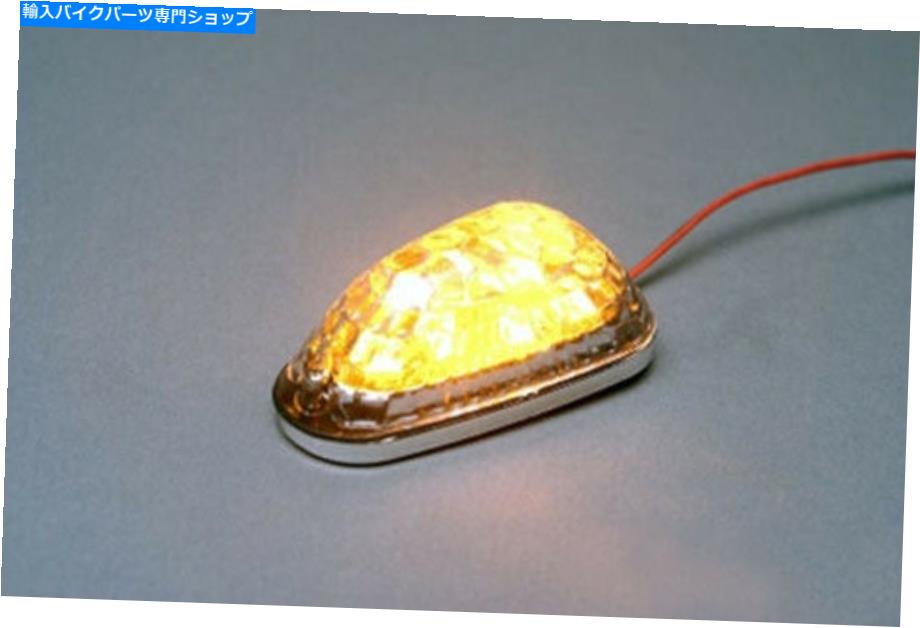 クロームパーツ LEDミニマーカーライトトライアングルクロムアンバー（LED） LED MINI-MARKER LIGHT TRIANGLE CHROME AMBER (6 LEDS)【並行輸入品】