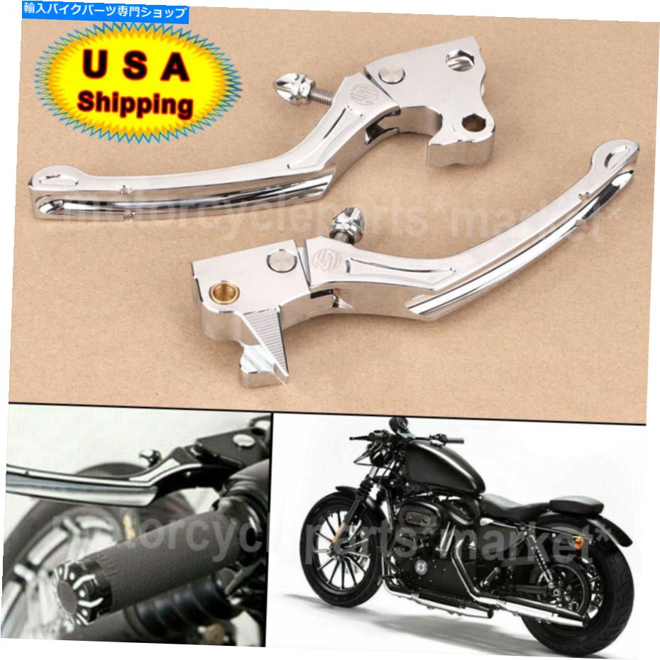 クロームパーツ Pair Chrome RSDレギュレータブレーキクラッチレバーフィットHarley Sportster 883 48 72 Pair Chrome RSD Regulator Brake Clutch Levers Fit For Harley Sportster 883 48 72【並行輸入品】 28,587円