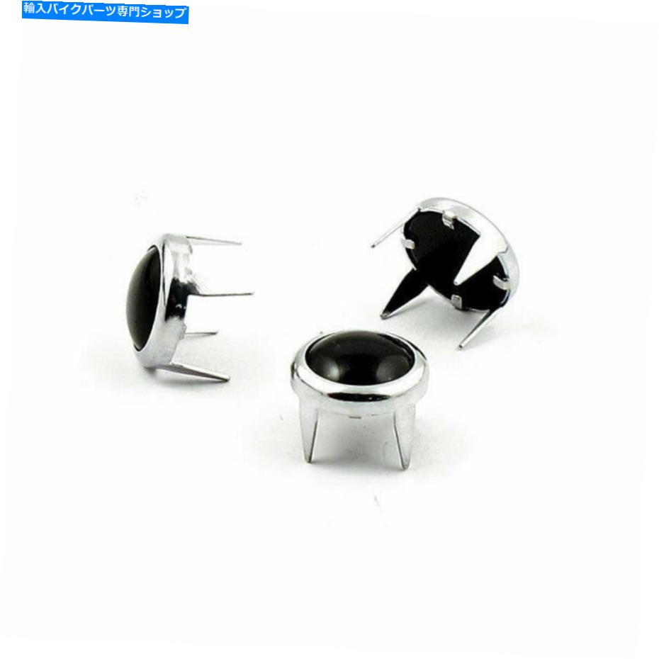 クロームパーツ マスタングベンチ - リベット、10ピース、クロム - ブラック MUSTANG Bench - Rivets, 10 Piece, Chrome - Black For【並行輸入品】