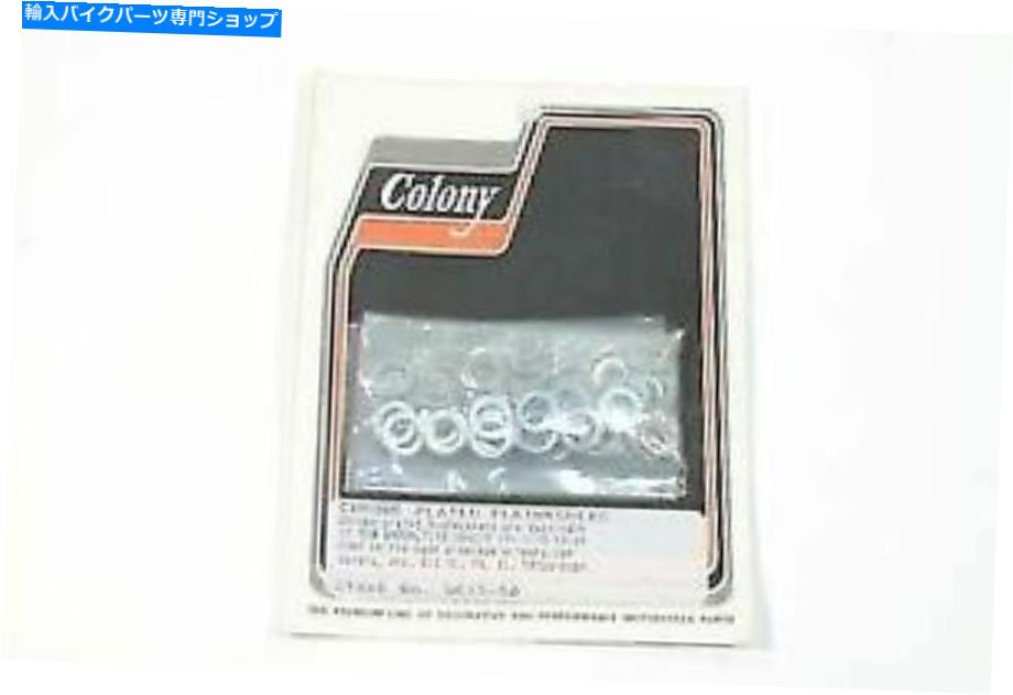 クロームパーツ Harley DavidsonによるChromeフラットワッシャ1/4 V-Twin Chrome Flat Washer 1/4 Inner Diameter for Harley Davidson by V-Twin【並行輸入品】