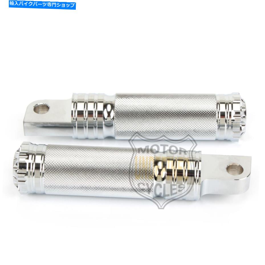 クロームパーツ クロム刻まれた高速道路の足元のフットレストのハーレーツーリングロードキングスポーツスター Chrome Knurled Highway Foot Pegs Footrest For Harley Touring Road King Sportster【並行輸入品】