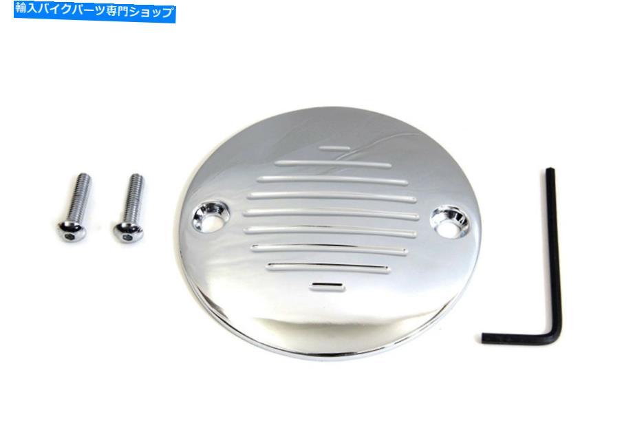 クロームパーツ Harley Big Twin 84-99 Sportster 04-17のためのクロム溝付きタイマーポイントカバー Chrome Grooved Timer Points Cover for Harley Big Twin 84-99 Sportster 04-17【並行輸入品】 28,195円