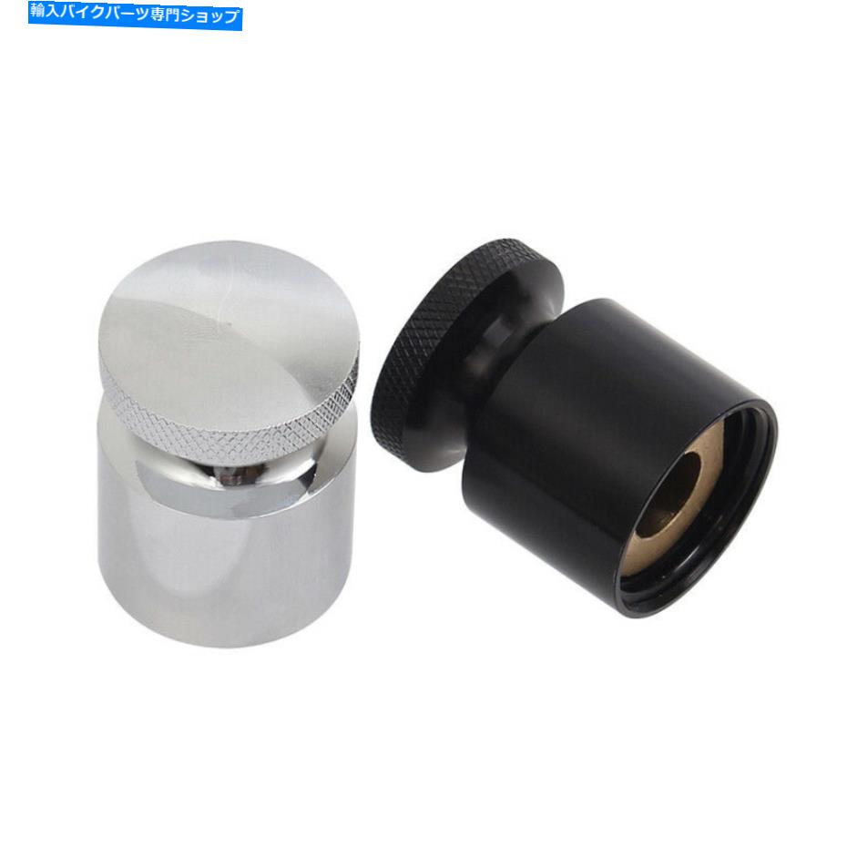 クロームパーツ オートバイマーキスチョークノブカバーブラック＆クロム用ハーレーダイナヤマハファットボーイ Motorcycle Marquis Choke Knob Cover Black & Chrome for Harley Dyna Yamaha Fatboy【並行輸入品】