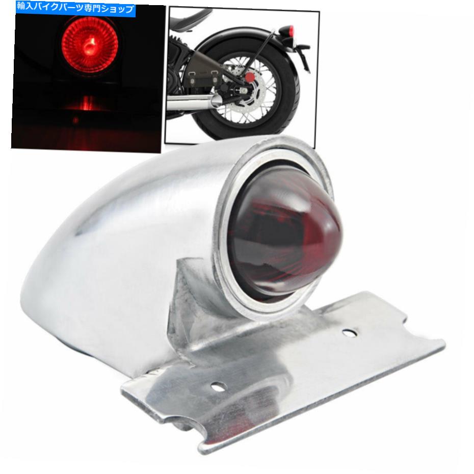 クロームパーツ Harley Chotper BobberのためのクロムスパートビンテージテールブレーキライトランプW /プレート Chrome Sparto Vintage Tail Brake Light Lamp w/Plate For Harley Chopper Bobber【並行輸入品】