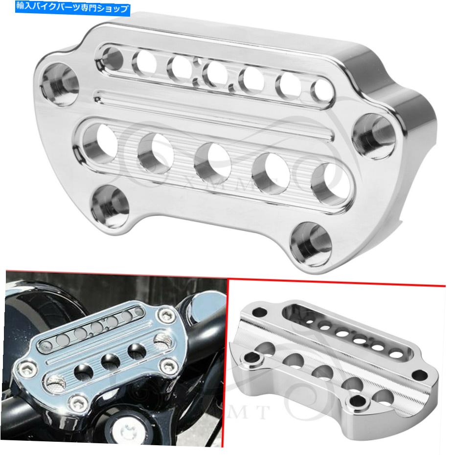 クロームパーツ Harley Dyna低ライダーEFI FXDLI用クロムフロントインジケータハンドルバークランプカバー Chrome Front Indicator Handlebar Clamp Cover For Harley Dyna Low Rider EFI FXDLI【並行輸入品】