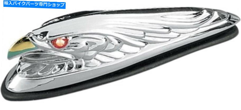 クロームパーツ クロムゴールドライトイーグルフェンダー飾りDS-287555ハーレーソフトツーリング Chrome Gold Lighted Eagle Fender Ornament DS-287555 for Harley Softail Touring【並行輸入品】