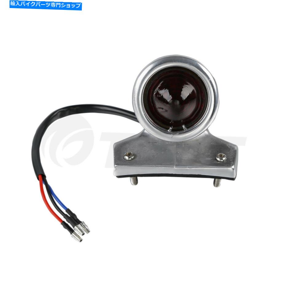 クロームパーツ Harley Davidson Bobberチョッパーのための赤いレンズ12v LEDクロムブレーキテールライトフィット Red Lens 12V LED Chrome Brake Tail Light Fit For Harley Davidson Bobber Chopper【並行輸入品】