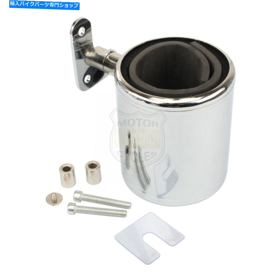 クロームパーツ Chrome Pinnacle Cup Holder +ブラケットマウントFor Indian Roadmaster Chiftain 14-19 Chrome Pinnacle Cup Holder + Bracket Mount For Indian Roadmaster Chieftain 14-19【並行輸入品】
