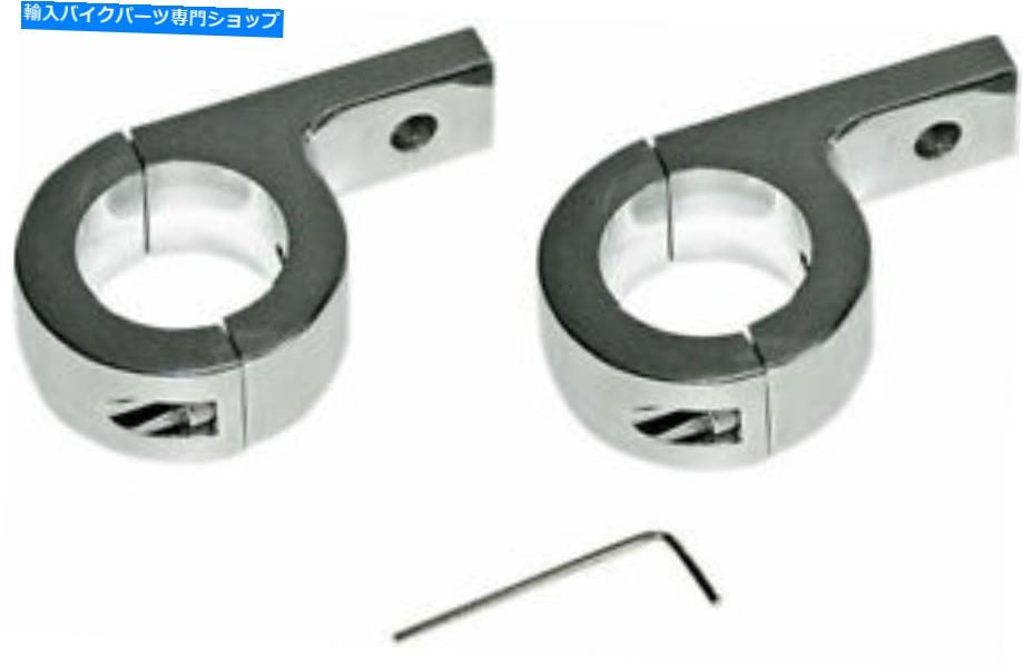 クロームパーツ 1.25インチエンジンガード2040-2346用カスタムダイナミクスクロームマウントブラケット Custom Dynamics Chrome Mounting Bracket for 1.25\