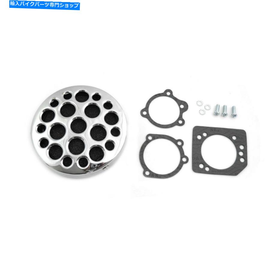クロームパーツ ハーレーCVの炭水化物のためのクロームの穿孔洗剤Sportster Dynaのソフト Chrome Drilled Air Cleaner for Harley CV Carbs Sportster Dyna Softail【並行輸入品】 28,087円