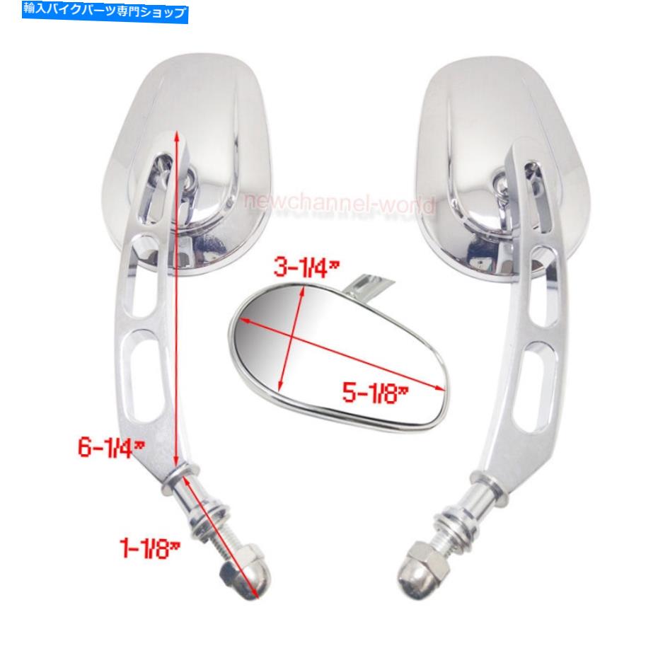 クロームパーツ Harley Dyna Heritage Suspeail Electra Glide 1990-2014 Chrome Rearview Mirrors For Harley Dyna Heritage Softail Electra Glide 1990-2014【並行輸入品】｜Us Custom Parts Shop USDM