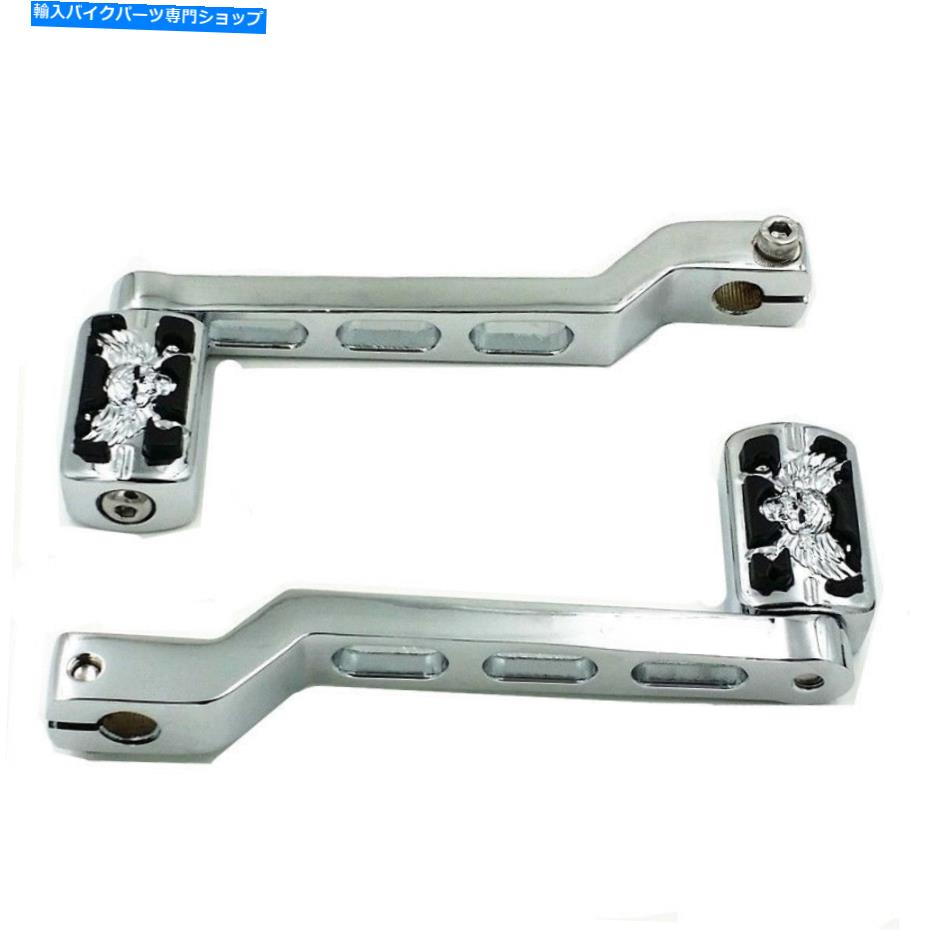 クロームパーツ ハーレーツーリングカスタムのためのフットレストの足のペグのクロムギアシフトレバーシフター Chrome Gear Shift Lever Shifter w/ Footrest Foot Pegs For Harley Touring Custom【並行輸入品】|Us Custom Parts Shop USDM