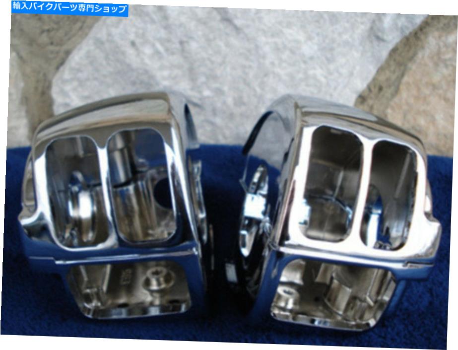 クロームパーツ Harley Dyna 1996-2011のためのChromeハンドルバースイッチハウジング＃70222-96b CHROME HANDLEBAR SWITCH HOUSINGS FOR HARLEY DYNA 1996-2011 REPL OE # 70222-96B【並行輸入品】