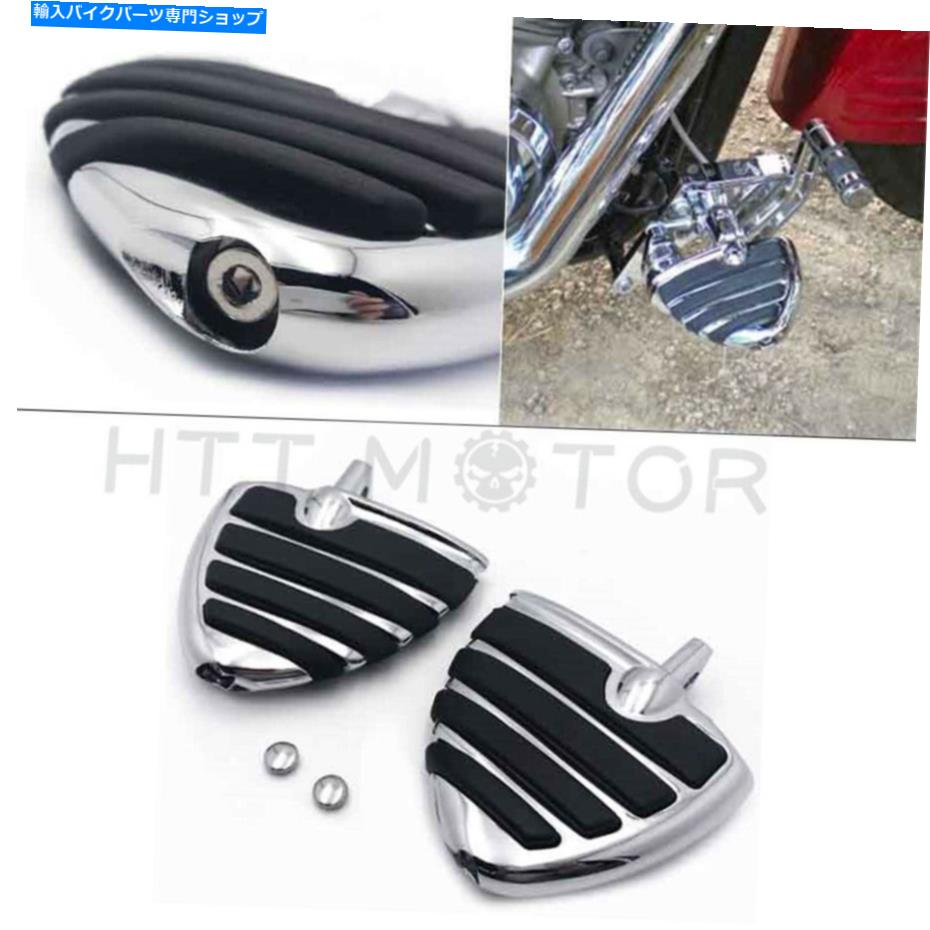 クロームパーツ Harley Davidson Dyna Glide Sportster 883 1200のためのクローム翼フットレストの足のペグ Chrome Wing Footrest Foot Pegs For Harley Davidson Dyna Glide Sportster 883 1200【並行輸入品】