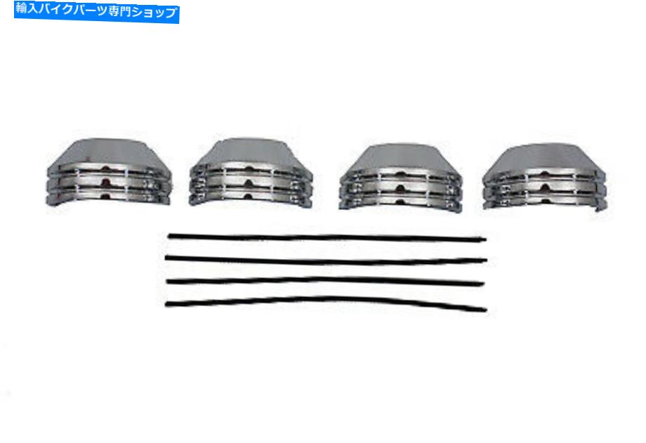 クロームパーツ 35mmクロムフォークブーツカバーセットハーレーダビッドソンフィット 35mm Chrome Fork Boot Cover Set fits Harley-Davidson【並行輸入品】