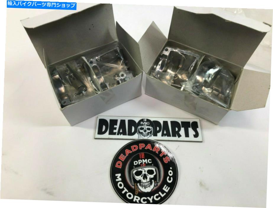 クロームパーツ 新しいクロムハーレースイッチハウジングカバーセットDS290585 XL FXD FLST FXST 96 UP New chrome Harley switch housing cover set DS290585 XL FXD FLST FXST 96-UP【並行輸入品】