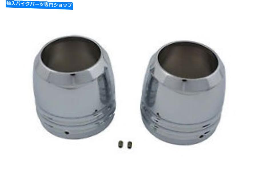 クロームパーツ V-TWIN 24-0499 - 49mmフォークブーツカバークロム V-Twin 24-0499 - 49mm Fork Boot Cover Chrome【並行輸入品】