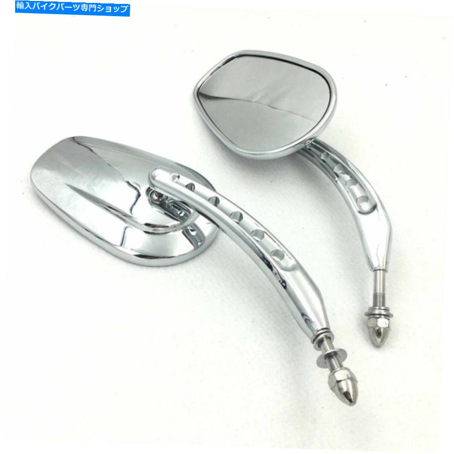 クロームパーツ Harley Dyna CVO Street Glide Trike FreeWheeler Trigのためのクロムビッグサイドミラー Chrome Big Side Mirrors For Harley Dyna CVO Street Glide Trike Freewheeler Tri G【並行輸入品】