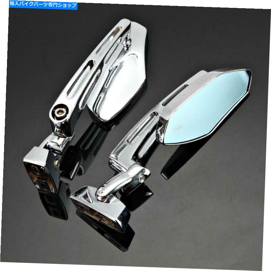 クロームパーツ 鈴木GSXR HAYABUSA（全年）のためのMotoccle Chrome Racing Racebown Mirrors Motocycle Chrome Racing Rearview Mirrors For Suzuki GSXR Hayabusa(All Years)【並行輸入品】