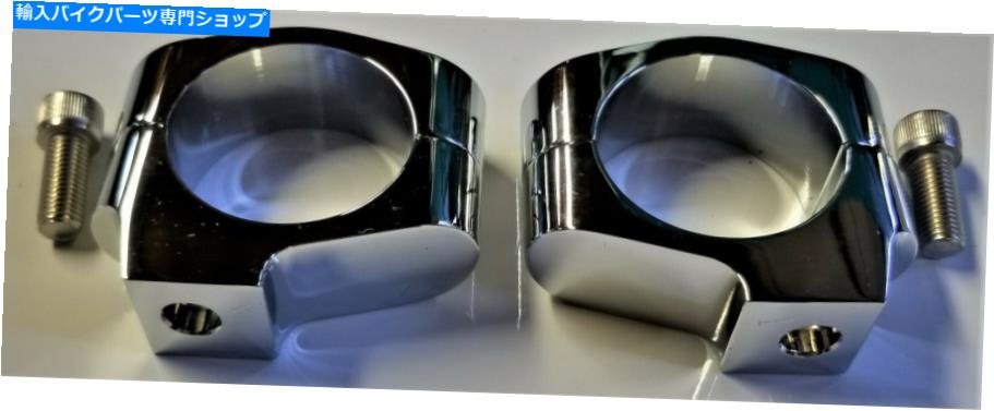 クロームパーツ 41mmチューブのカスタムサイクルエンジニアリングによるハーレーダビッドソン用クロムランプクランプ Chrome Lamp Clamp for Harley Davidson by Custom Cycle Engineering for 41mm tubes【並行輸入品】 28,965円