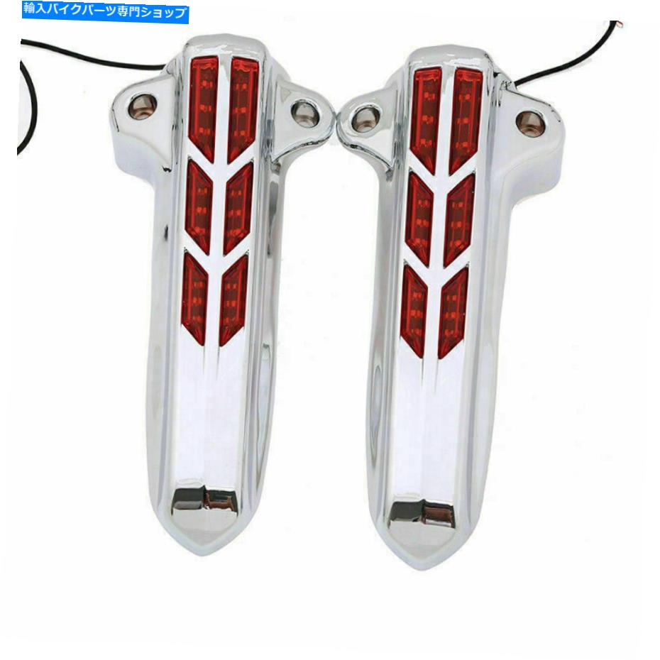 クロームパーツ フロントフォークローレッグカバーオートバイのためのハーレーダビッドソンフルハシフフル2014-19 Front Fork Lower Leg Cover Motorcycle For Harley Davidson FLHT FLHX FLHR 2014-19【並行輸入品】