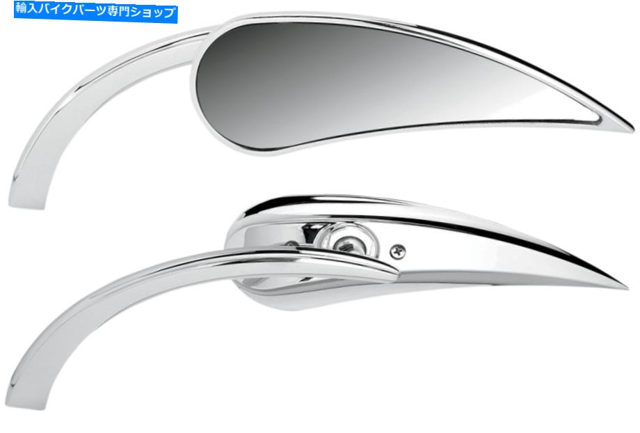 クロームパーツ Arlen NESS - 13-410 - マイクロダイキャストラドティアドロップミラー、左 - クロム Arlen Ness - 13-410 - Micro Die-Cast Rad II Teardrop Mirror, Left - Chrome【並行輸入品】|Us Custom Parts Shop USDM