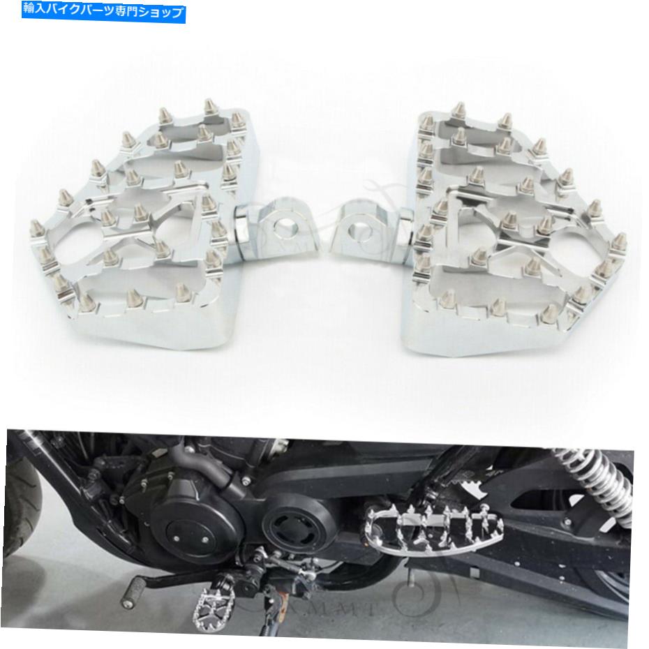 クロームパーツ Harley Dyna fxdf SportsterのためのChrome CNCワイド脂肪MXスタイルの足のPEGの床板 Chrome CNC Wide Fat MX Style Foot Peg Floorboards For Harley Dyna FXDF Sportster【並行輸入品】