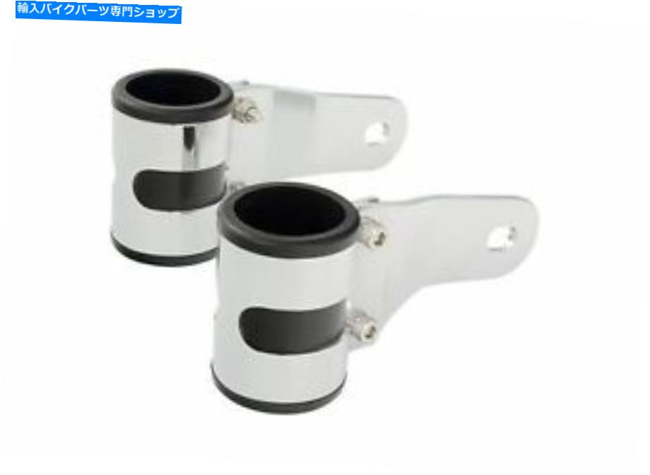 クロームパーツ バイキートオートバイスクーターバイク31mmデラックスヘッドライトブラケット＆クランプクロム Bikeit Motorcycle Scooter Bike 31mm Deluxe Headlight Bracket & Clamp Chrome【並行輸入品】