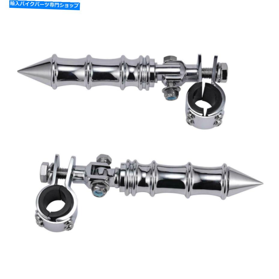 クロームパーツ Harley Dyna Softail Sportster Choppersのためのクロムスパイクフットペグマウント男性ペグ Chrome Spike Foot Pegs Mount Male Peg for Harley Dyna Softail Sportster Choppers【並行輸入品】