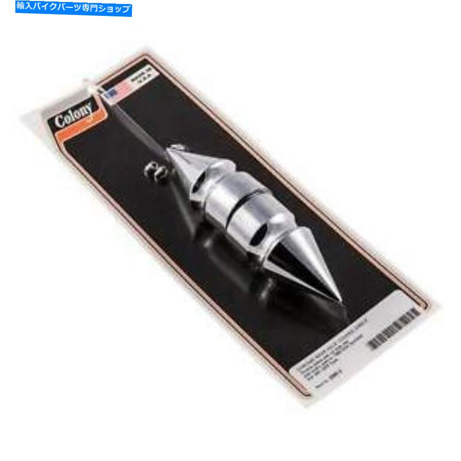 クロームパーツ コロニー＃2260-2クロムパイクナットリアアクスルカバーカバーハーレーXL 89-04 DYNA 91-05 USA Colony #2260-2 Chrome Pike Nut Rear Axle Covers Harley XL 89-04 Dyna 91-05 USA【並行輸入品】