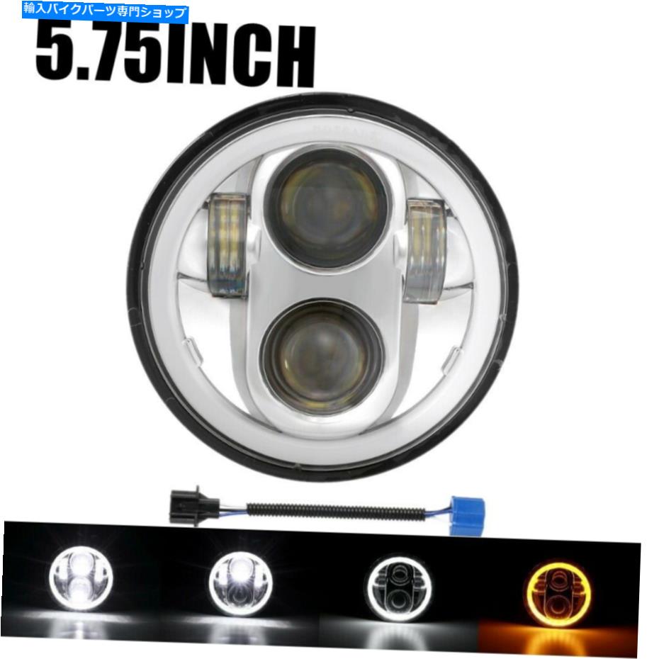クロームパーツ Chrome 5-3 / 4 "5.75 LEDのヘッドライトの天使の目はハーレースポーツスターXL 883 1200 Dyna Chrome 5-3/4" 5.75 LED Headlight Angel Eye for Harley Sportster XL 883 1200 Dyna【並行輸入品】|Us Custom Parts Shop USDM